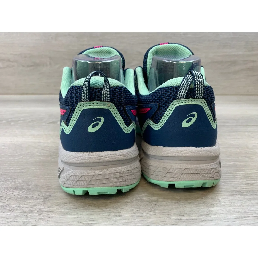 ASICS Gel-Venture 8 Women's Trail Running Shoes Navy Pink Mint 7.5 Wide